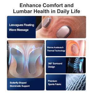 Cinturón masajeador de cintura con calefacción eléctrica para adelgazamiento abdominal y alivio del dolor lumbar - Product Image 3