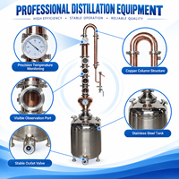 Alambic de distillation domestique Towin 100L, colonne de distillation industrielle en cuivre, pompe, boîte de vitesses, acier inoxydable, électrique