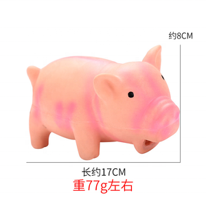 Pembe yumuşak Squeak köpek oyuncak kurşunsuz kimyasal içermeyen <span class=keywords><strong>Pet</strong></span> lateks Grunting domuz - Product Image 2