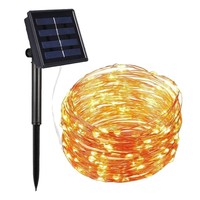 Lanternes solaires d'extérieur IP65 résistantes à l'eau, guirlande lumineuse LED pour jardin, joyeux anniversaire, lumières décoratives de haute qualité