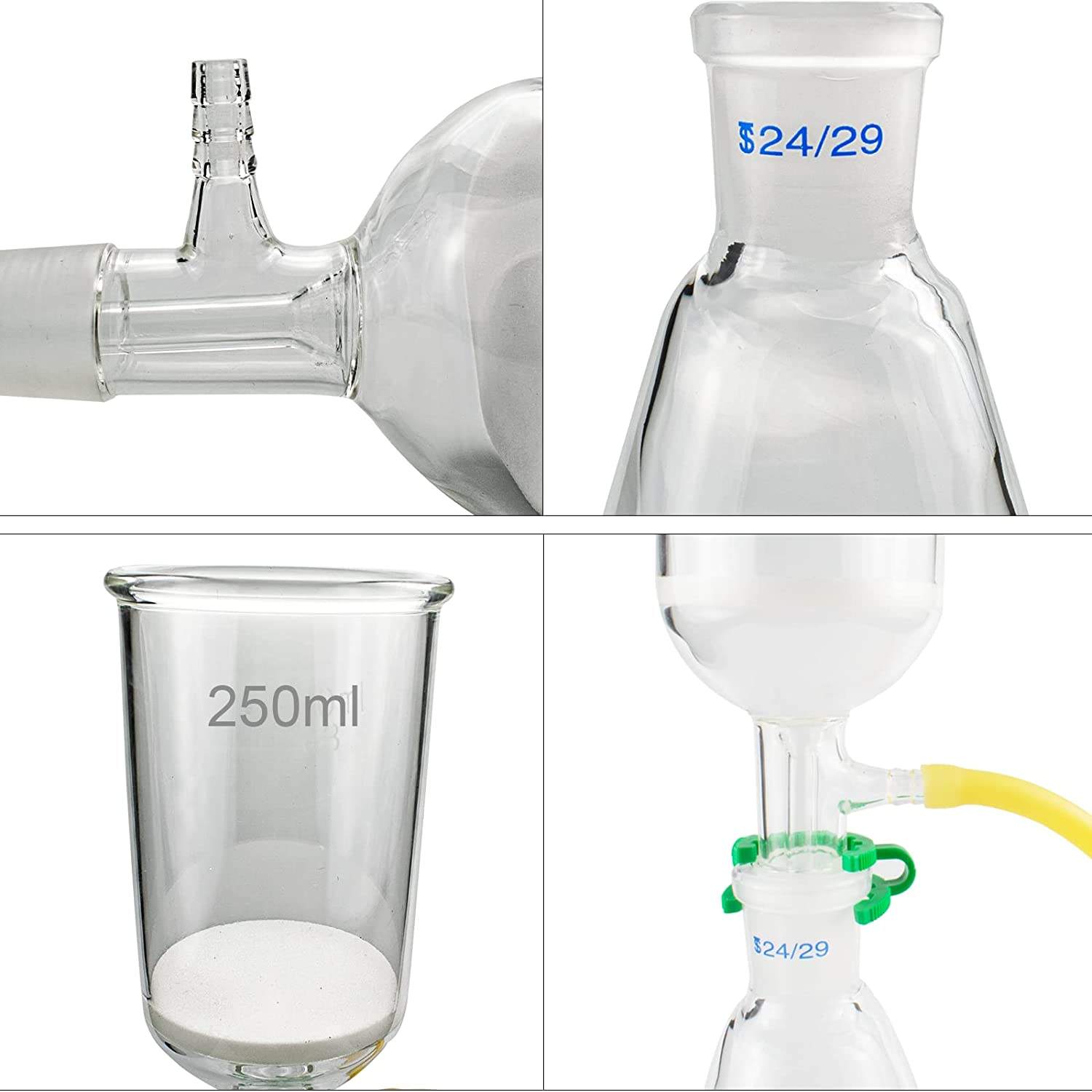 60ml G3 Vetro Buchner Imbuto, Joint 19#, Dimensione Dei - Foto 9