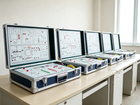 Kit de Entrenamiento de Controlador Lógico Programable (PLC) Portátil, Caja Metálica Educativa de Automatización para Capacitación de Electricistas