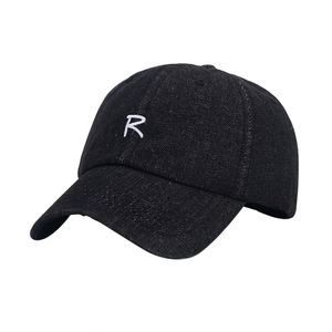 Gorra de Béisbol sin Estructura con Logotipo Bordado, Gorra de Vaquero Azul con Letras Bordadas, Gorra de Papá Vaquero - Product Image 4