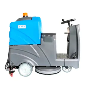 SJ85 Industrial Cleaning Machine Floor Scrubber Ride On Road Sweeper