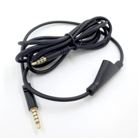 Kabel ekstensi kabel Audio TPE, pengganti kabel Audio TPE dengan fungsi bisu kontrol Volume untuk Logitech Astro A10 A40 A40TR headset Gaming