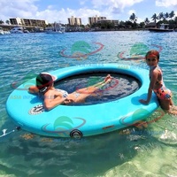 Raft gonflable pour piscine, jet ski, quai flottant, plateforme flottante gonflable avec hamac aquatique