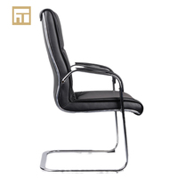 Chaise de patron en cuir noir, fauteuil de conférence moderne, pas cher, pour ordinateur, bureau, client