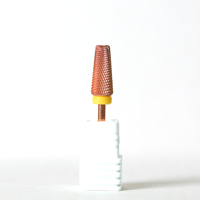 Brocas de Carburo 5 en 1 para Uñas, Color Oro Rosa, Brocas Metálicas para Manicura, Accesorios para Taladro de Uñas, Removedor de Cutículas