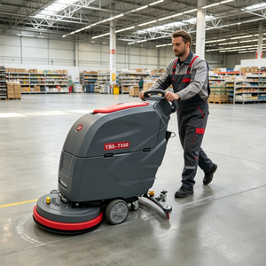 TEBAiS TX50 Hand Push Floor Scrubber Industrial Factory Workshop Shopping Mall Supermarket Property Sweeping Suction Mopping