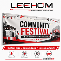 Bannière en vinyle PVC durable et imperméable, personnalisée, directement de l'usine, pour toile de fond de scène de festival communautaire et affichage d'événements de quartier
