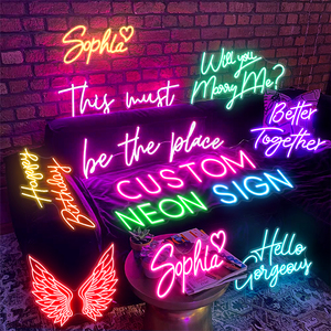 Thiết Kế Miễn Phí Bán Buôn Không Có Moq Không Thấm Nước LED Đôi Cánh Thiên Thần Neon Đôi Cánh Thiên Thần Cho Bên Nhà Câu Lạc Bộ - Product Image 1