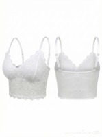 Soutien-gorge sans armatures en dentelle grande taille, bretelles réglables, respirant, brodé, antibactérien, coupe 3/4, lingerie sexy, vêtements intimes pour femmes