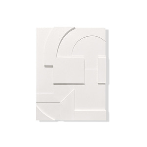 Decoración del hogar arte blanco abstracto hecho a mano madera Relife 3D pintura Wabi <span class=keywords><strong>Sibi</strong></span> madera tallada Hotel pared arte - Product Image 4