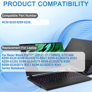 RC30-0220 Аккумулятор для Razer Blade 17 E75 RZ09-0220 RZ09-02876 02877 02878 RZ09-03147 2019 RZ09-02202 R3G1 R341 11,4 V 70Wh - Product Image 4