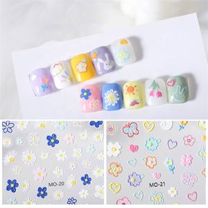 Calcomanías de Uñas 5D <span class=keywords><strong>con</strong></span> <span class=keywords><strong>Flores</strong></span> en Relieve, Adhesivos Decorativos para Uñas <span class=keywords><strong>con</strong></span> Diseño de Conejo, Decoración de <span class=keywords><strong>Manicura</strong></span> - Product Image 2