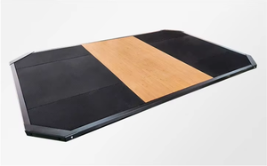 Spor ekipmanları ağırlık kaldırma Deadlift platformu kauçuk katı ahşap halter platformu - Product Image 4