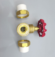 Vanne à vanne double thermofusible en cuivre vivant de l'eau manuelle en laiton PPR d'approvisionnement direct d'usine
