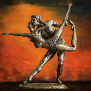 Customed Metal Crafts a grandezza naturale scultura di danza femminile maschile bronzo ballerino arte supporto Merchant personalizzazione - Product Image 4