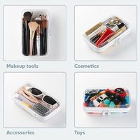Étui rigide transparent en plastique moderne avec fermeture éclair, étanche, pour crayons, pochette de voyage, organisateur de cosmétiques, 4 pièces