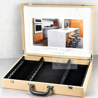 Boîte d'échantillons de carreaux de marbre de style moderne boîtes de présentation en quartz et pierre naturelle valises d'échantillons de granit en verre