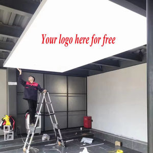 Крытые светодиодные потолочные панели для гаража, прямоугольный потолочный светильник для мастерской, холодный белый свет, индивидуальный дизайн логотипа для автомобиля - Product Image 3