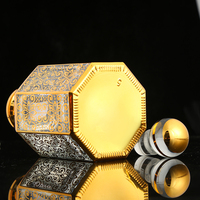 CJ-Luxe Réel Décoratif Vintage Vide Arabe 450ml Affichage Bouteille De Parfum Décanteur Huile Essentielle Bouteilles En Verre