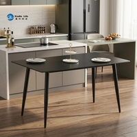 Pieds de table rectangulaires robustes en acier au carbone, style luxe moderne, pour hôtels, appartements et cuisines