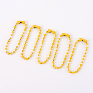 Chaîne DIY Guka Candy Color, perles rondes de 10 cm, porte-clés mousqueton, chaîne en métal légère - Product Image 3