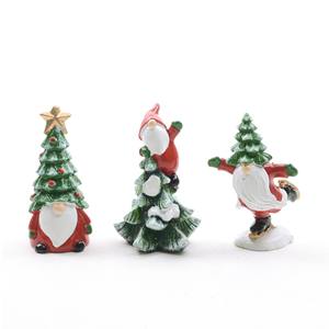 ของตกแต่งซานตาคลอสพร้อมต้นเรซิ่น 4x4 ซม. สูง 8 ซม. คละแบบ - Product Image 1