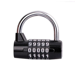 Large 5-<b>Digit</b> Adjustable Buckle Gym Locker Cabinet Security Window Password <b>Lock</b> Padlock Door Stainless Steel Black Carton Box - Product Image 6