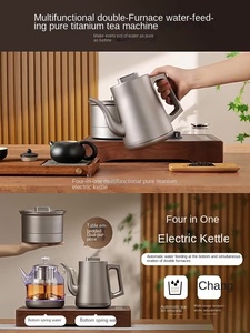Bouilloire électrique sans fil en verre borosilicate 1,2 L, pour la préparation du thé, arrêt automatique, contrôle multi-températures, protection contre la surchauffe, 1350 W, 5 - Product Image 5