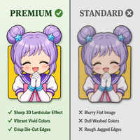 Pegatinas Personalizadas de Dibujos Animados en 3D, Material PET Impermeable con Impresión UV para Autos, Computadoras Portátiles y Refrigeradores