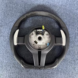LED auto sterzo in fibra di carbonio Custom in pelle in fibra di carbonio per <span class=keywords><strong>BMW</strong></span> 3 <span class=keywords><strong>serie</strong></span> <span class=keywords><strong>M3</strong></span> M6 F30 Z4 X6 F10 F11 F30 F33 F36 F20 E90 - Product Image 5