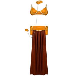 Costume sexy égyptien pour homme adulte, scène de spectacle, princesse Leia, esclave, soutien-gorge + jupe, noir et marron - Product Image 6