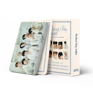 55 unids/set KPOP Stray Kids HD Photocards doble cara LOMO tarjetas INS postal en caja Felix Hyunjin Seungmin Bangchan I.N Fans <span class=keywords><strong>regalo</strong></span> - Product Image 1
