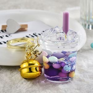 Cute Bubble Bead Iceberg Cup Key Chain Creative Quicksand Liquid Floating Acrylic Keyring Couple <b>Backpack</b> Pendant Keychain Gift - Product Image 5