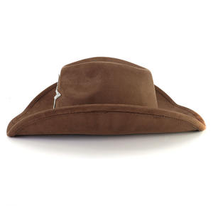 Chapeau de cowboy en daim de style occidental de haute qualité avec étoile en strass étincelante pour un usage décontracté en plein air, les voyages, les affaires, unisexe - Product Image 4