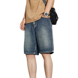 Shorts <span class=keywords><strong>en</strong></span> jean délavés vintage pour hommes avec logo personnalisé de haute qualité et à bon prix Shorts <span class=keywords><strong>en</strong></span> jean - Product Image 3