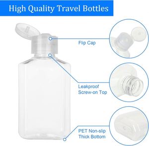 Custom 60ml 250ml 500ml PET Plastic <b>Bottle</b> Empty Liquid Soap <b>Bottle</b> Travel Size Wash Hand Sanitizing <b>Bottles</b> <b>with</b> <b>Flip</b> <b>Top</b> Cap - Product Image 3