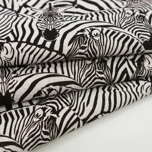 Kahn new design zebra print custom made plain organic cotton shirt fabric