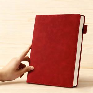 Carnets en cuir PU A5 prêts à l'emploi pour la vente en gros – Cahiers d'exercices professionnels, carnets de réunions concis, carnets épais et simples pour le bureau - Product Image 4
