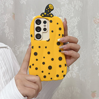 Coque de téléphone en silicone souple motif citrouille jaune à pois de dessin animé pour Samsung Galaxy S26 Ultra S25 S24 A57 A56 – Housse de protection en forme de légume