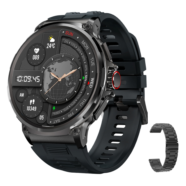 2026 V69 1.85inch Big Screen Smart Watch Sports Watch for Man Outdoor IP68 710mah BT Call Smartwatches with Double Strap