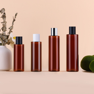 OEM 100ML vide cosmétique ambré transparent et <span class=keywords><strong>vert</strong></span> hydrosol lotion soin de la peau bouteille de toner avec piston et bouchon - Product Image 6