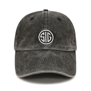 Gorra de Béisbol Estilo Dad Vintage Lavada Personalizada con Bordado Multicolor de Sarga - Estilo Urbano Deportivo de Tela Común - Product Image 4