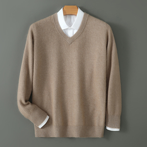 Maglione in Cashmere da uomo con collo a V di base maglione maglione in lana da uomo - Product Image 5