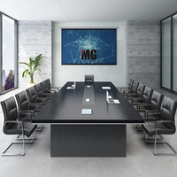 Haute qualité basse quantité minimale de commande table bureau mode réunion bureau grand bureau table de conférence salle de conférence table et chaises ensembles