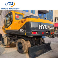 Excavatrice Hyundai 210W-9 de 21 tonnes utilisée par tache de haute qualité avec l'excavatrice hydraulique de roue de moteur de Cummins pour la construction