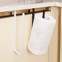Porte-serviettes en papier de cuisine carré, moderne et minimaliste, en fer forgé, sans perçage, pour rangement sous armoire