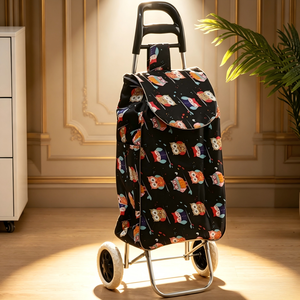 Portable Useful Metal Shopping Trolley Metal <b>Folding</b> Shopping Cart Cheap Shopping Trolley Durable Convenient - Product Image 5